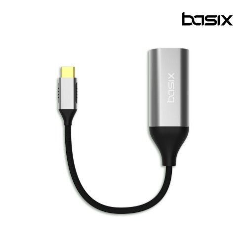 [BASIX] 베이식스 C 타입 to VGA 변환 젠더 노트북 핸드폰 태블릿 모니터 티비 연결 b1v1