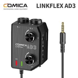 [COMICA] 코미카 LINKFLEXAD3 2채널 XLR 마이크 카메라 스마트폰 변환 오디오 프리 앰프 믹서
