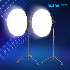 [NANLITE] 난라이트 포르자500II 랜턴 소프트박스120 투스탠드 세트 LED 방송 영상 촬영조명 Forza500II